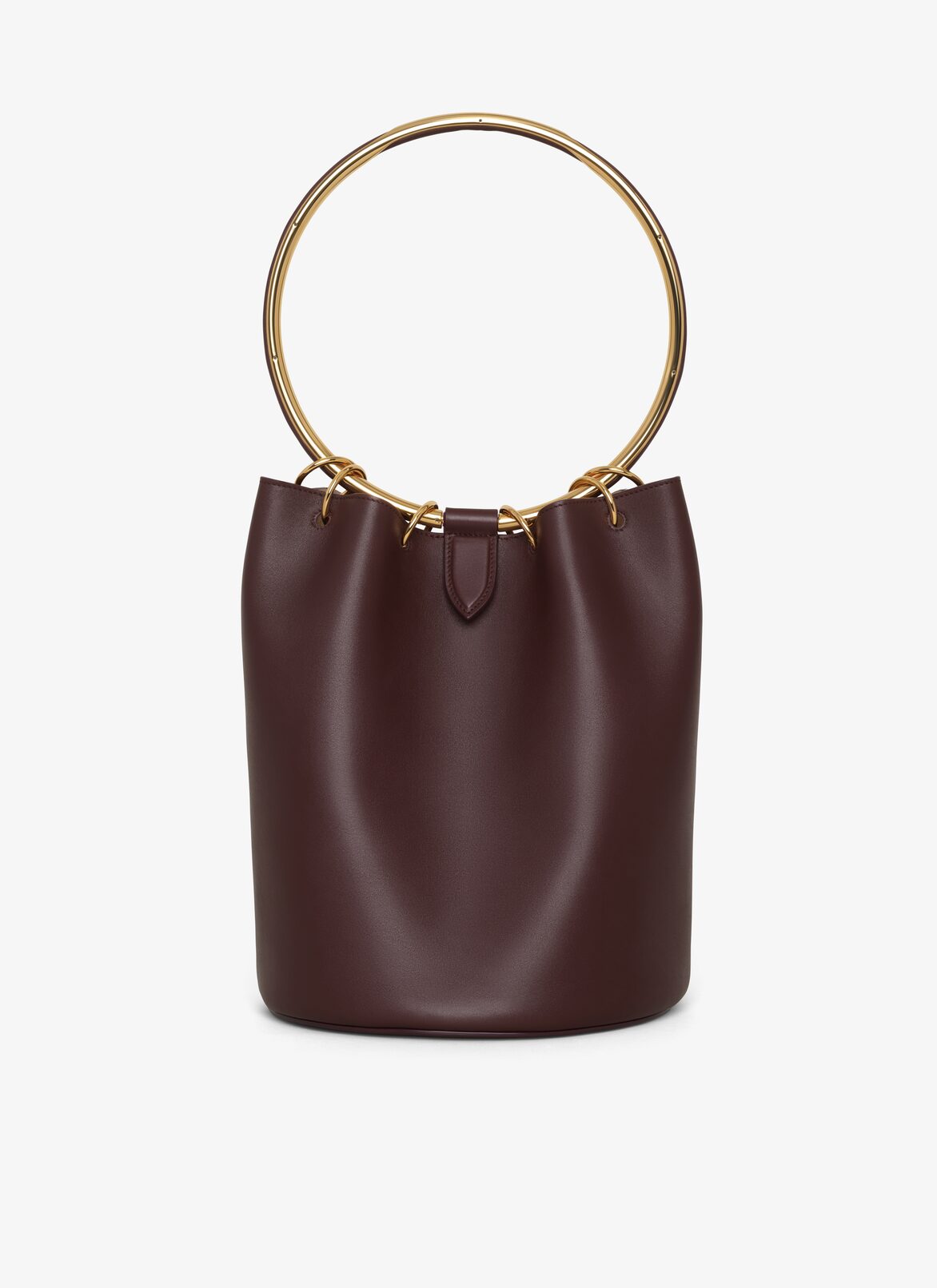 RING LARGE BUCKET BAG IN CALFSKIN ALAÏA CHOCOLATE RING LARGE BUCKET BAG IN CALFSKIN